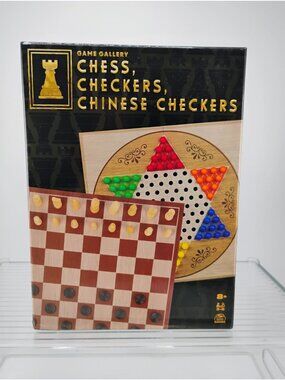 Game Gallery Chess Checkers Chinese Checkers 3-In-1 Set New